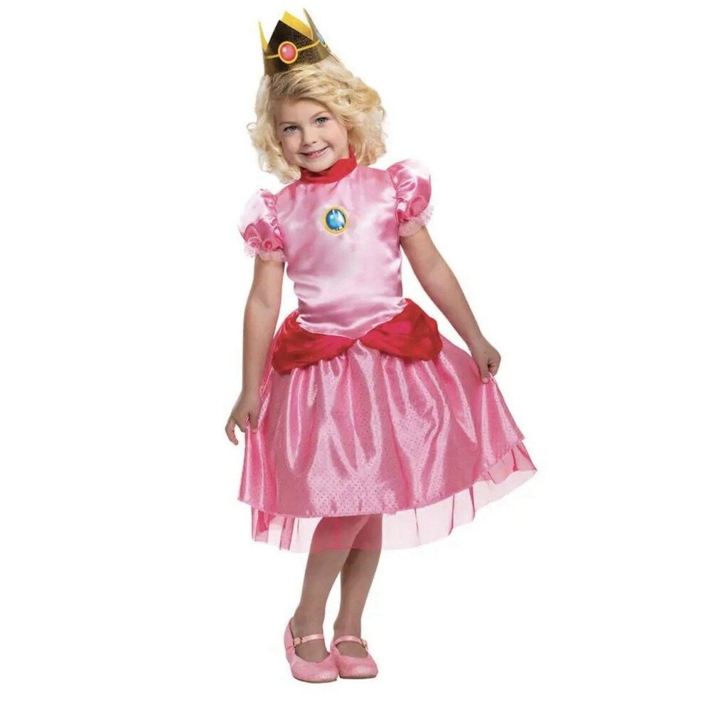 Princess Peach Child Costume Girls Toddler NEW Super Mario S 2T